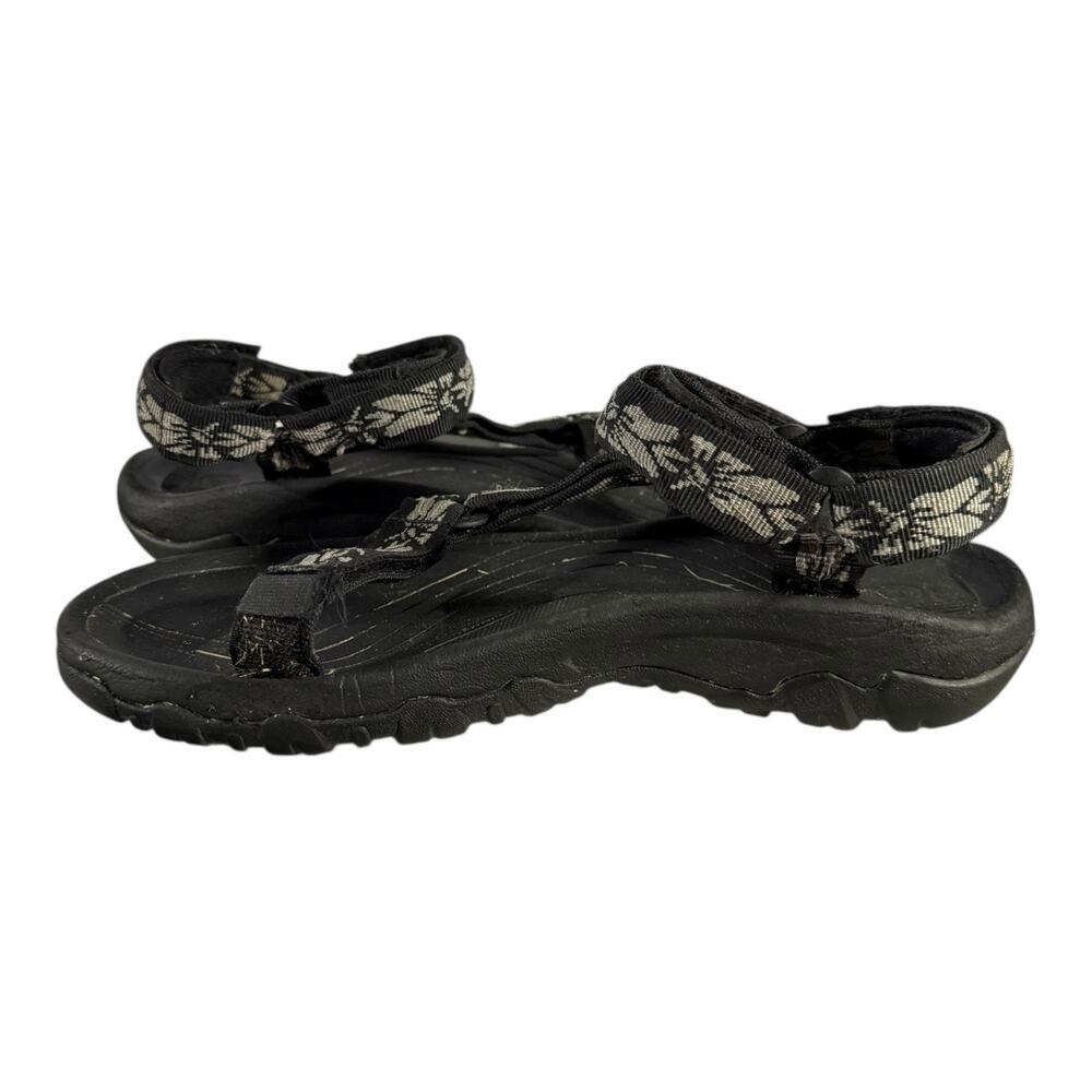 Teva Outdoor Hiking Sandals Men’s 9 Black Gray Hook & Loop Lightweight Trek - Picture 6 of 8